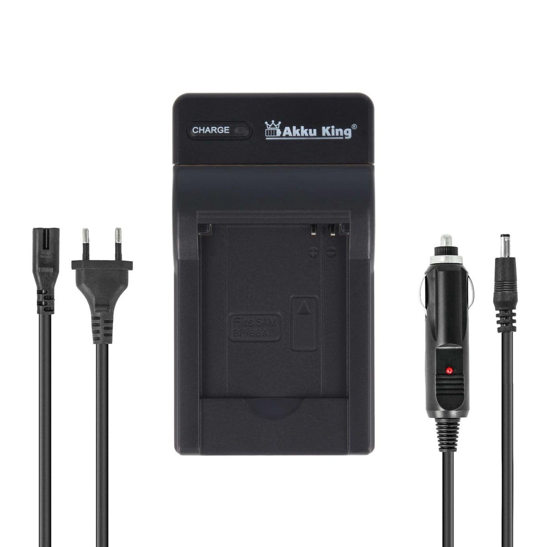 2in1 KFZ + Netz Ladegerät kompatibel mit Samsung Akku BP88a, BP-88a, IA-BP88a Reise-Ladegerät Netz +
