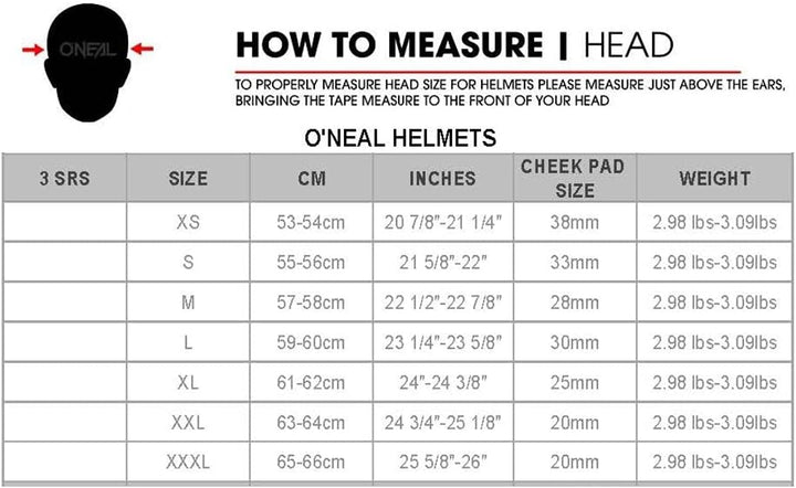 O'NEAL 3SRS Helm ATTACK Schwarz/Weiss S schwarz/neongelb, S schwarz/neongelb