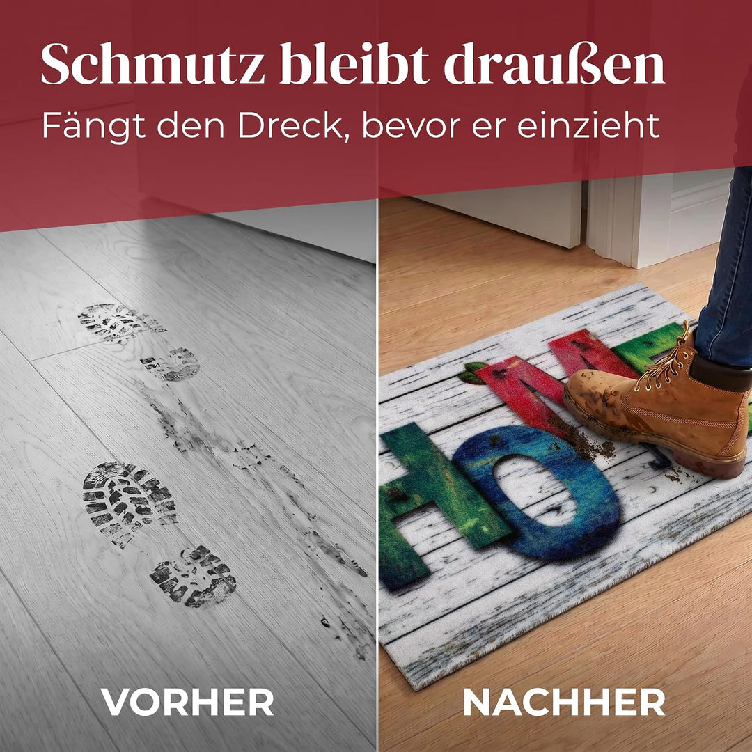 Fussmatte in vielen Schmutzfangmatte ist für Innen- &amp; Aussenbereich geeignet | Fussabtreter saugt si