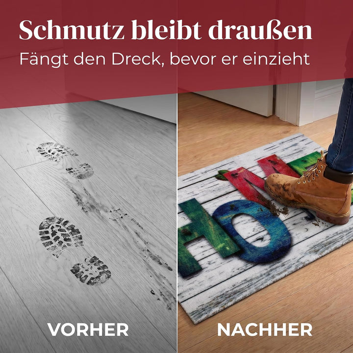 Fussmatte in vielen Schmutzfangmatte ist für Innen- &amp; Aussenbereich geeignet | Fussabtreter saugt si