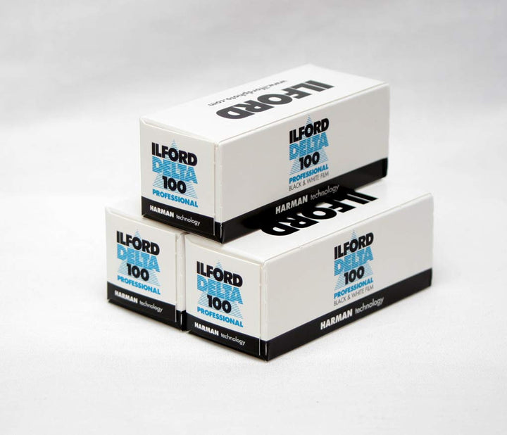 Ilford Delta 100, schwarz/weiss, 120er-Film, 3 Stück