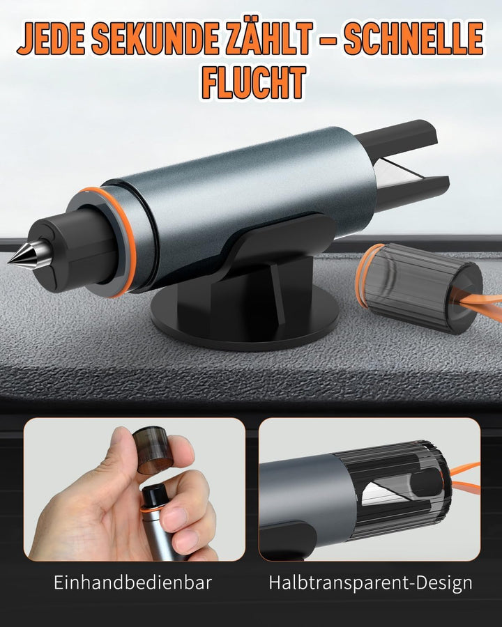 HOAMZ 2 in 1 Gurtschneider Notfallhammer, Notfallhammer Auto mit Gurtschneider，Nothammer mit Testgla