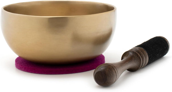 Tibetische Klangschale ca. 400g mit OM-Mandala-Gravur – Handgeschmiedet in Nepal – Fair Trade – Für