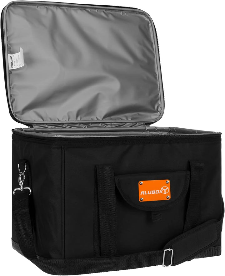 ALUBOX Picknick Kühltasche XL Black Edition 40 Liter Isoliertasche Picknicktasche Polyester schwarz