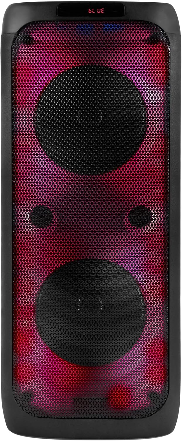 INTEMPO EE7515BLKSTKEU7 Bluetooth Karaoke Lautsprecher - Party-Stereolautsprecher mit Kabelmikrofon,