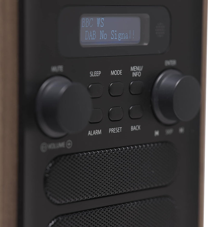 Denver DAB-48 DAB+ Radio mit FM Tuner und Bluetooth, Grau