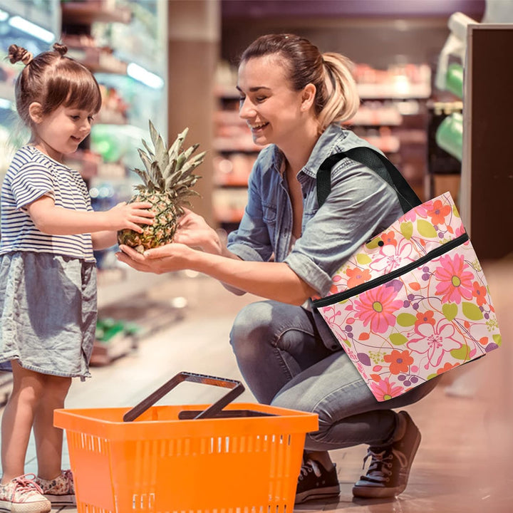 Faltbare Trolley-Taschen, Einkaufstrolley Einkaufstasche mit Rollen,2 in 1 Klappbarer Einkaufswagen