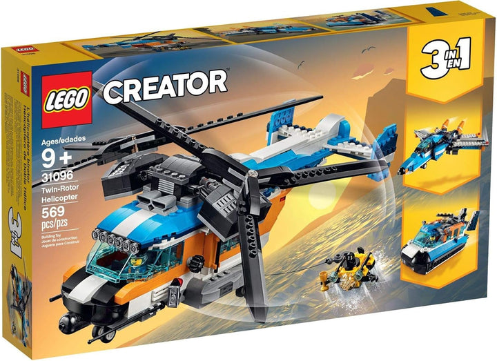 LEGO 31096 Creator 3-in-1 Set: Doppelrotor-Hubschrauber, Jet oder Luftkissenboot