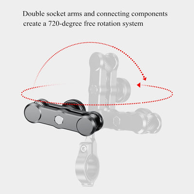 BRCOVAN Diebstahlschutz Doppelsockelarm Aluminiumlegierung (Mittlerer Arm) Kompatibel mit RAM Mounts