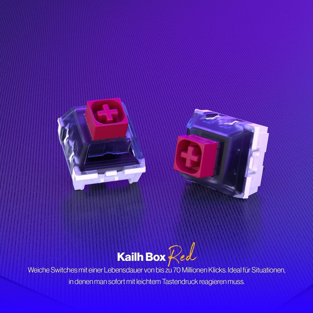 ENDORFY Thock TKL Wireless Red, TKL Wireless Mechanical Keyboard, QWERTY, Kailh Red switches, RGB, P