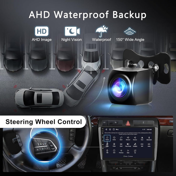 2GB 64GB Android Autoradio für Audi A6 C5 1997-2004 S6 1999-2004 RS6 2002-2006 mit Wireless Carplay