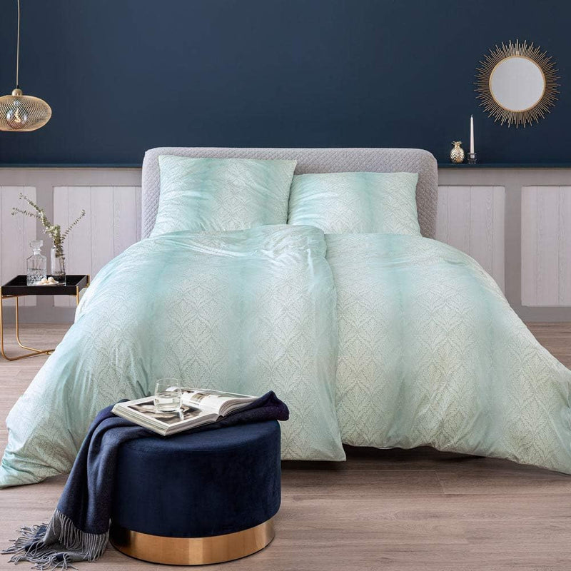 ESTELLA Bettwäsche Juri | Jade | 135x200 + 80x80 cm | bügelfreie Interlock-Jersey-Qualität | pflegel