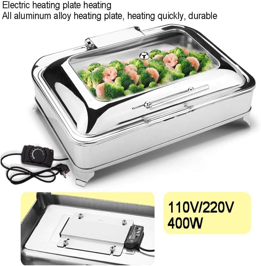 Chafing Dish, Warmhaltebehälter Essen, Buffetwärmer Speisenwärmer Elektrisch, Wärmebehälter für Esse
