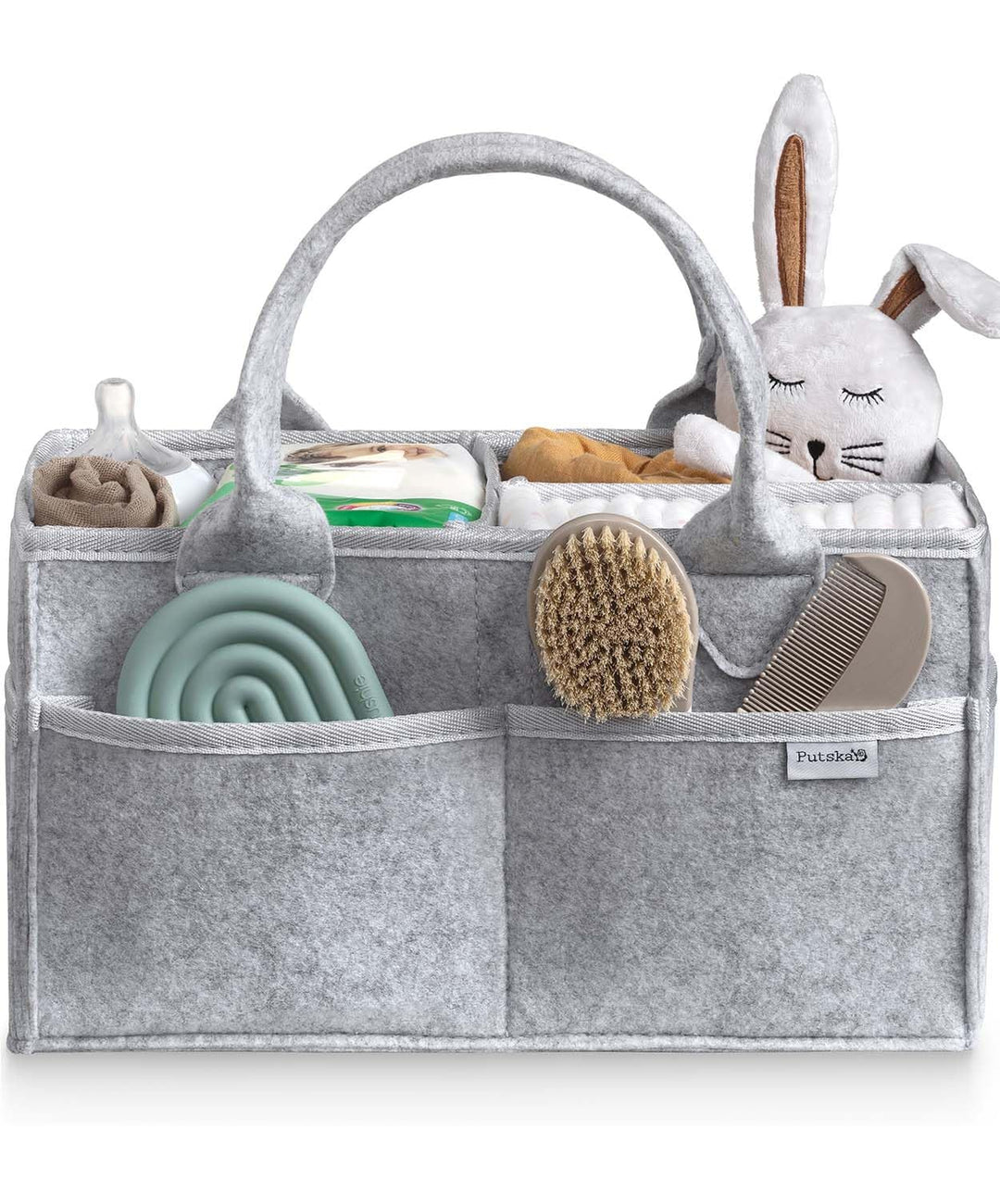 PUTSKA Windelkorb Organizer – Extra grosser Aufbewahrungskorb fürs Kinderzimmer, ideal für Wickelsta