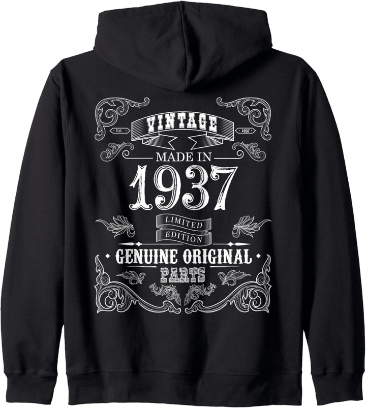86. Geburtstag Geschenke 1937 Geburtstag Geschenke 86 Jahre alt Geburtstag Kapuzenjacke