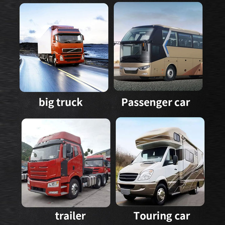 Zunate Reifendruckkontrollsystem mit 6 Sensoren, Drahtloses TPMS, Grosser Bildschirm, Solarenergie,