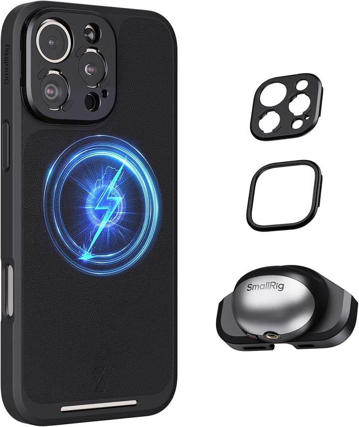 SMALLRIG FilMov Handyhüllen-Set für iPhone 16 Pro Max, leichte Fotohülle mit T-Mount-Objektivrückpla