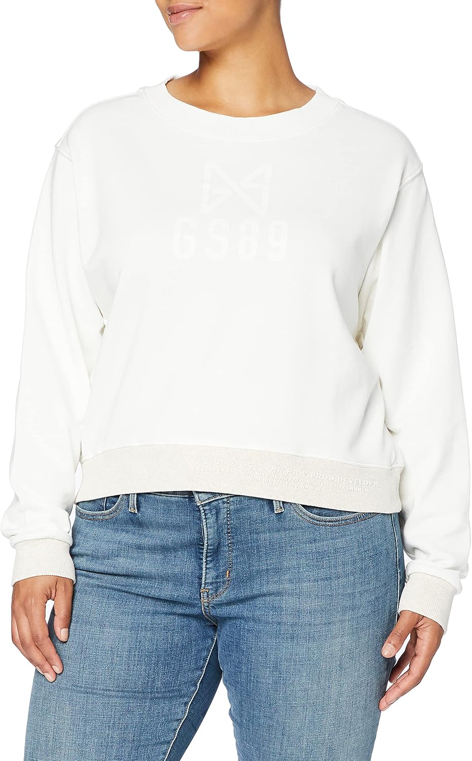 G-STAR Damen Graphic Crew Sweatshirt Sweats XS Weiss (Milk D20420-b782-111), XS Weiss (Milk D20420-b
