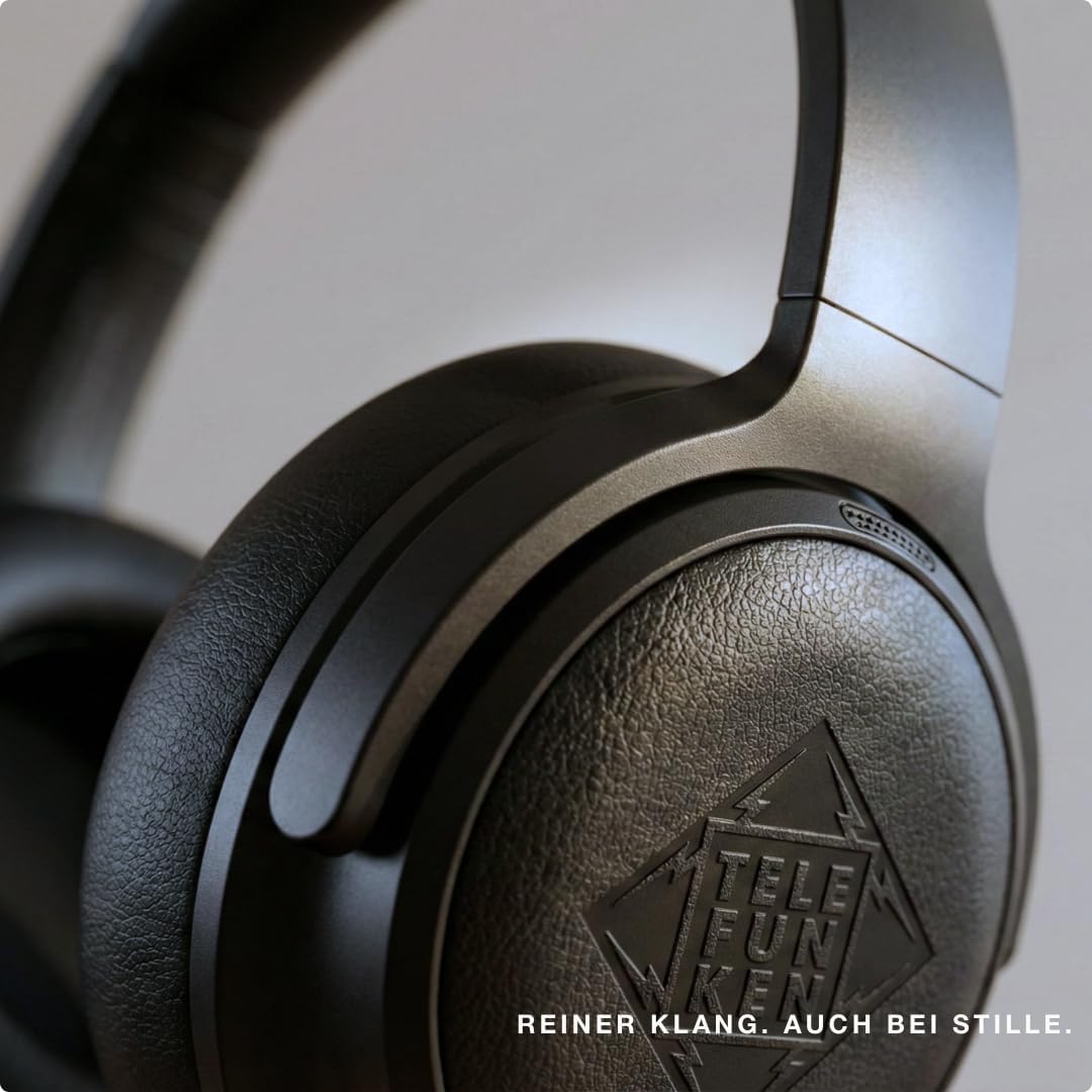 TELEFUNKEN ARCO Style Kopfhörer kabellos Bluetooth Over Ear mit Active Noise Cancelling (ANC) & Tran
