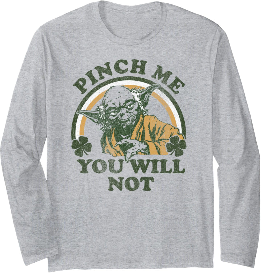 Star Wars Yoda Pinch Me You Will Not Langarmshirt