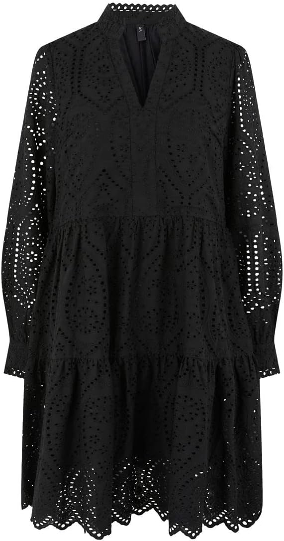 YAS Damen Yasholi Ls Dress S. Noos Kleid M Schwarz, M Schwarz