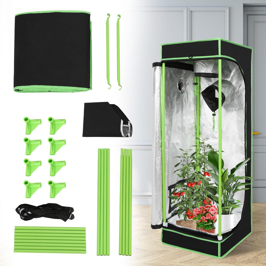 Growzelt 40x40x120 cm Grow Tent 600D Oxford Grow Box Lichtdicht und Wasserdicht Pflanzenzelt Growsch