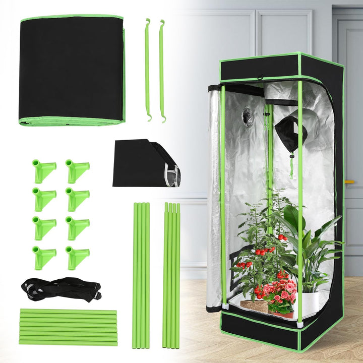 Growzelt 40x40x120 cm Grow Tent 600D Oxford Grow Box Lichtdicht und Wasserdicht Pflanzenzelt Growsch
