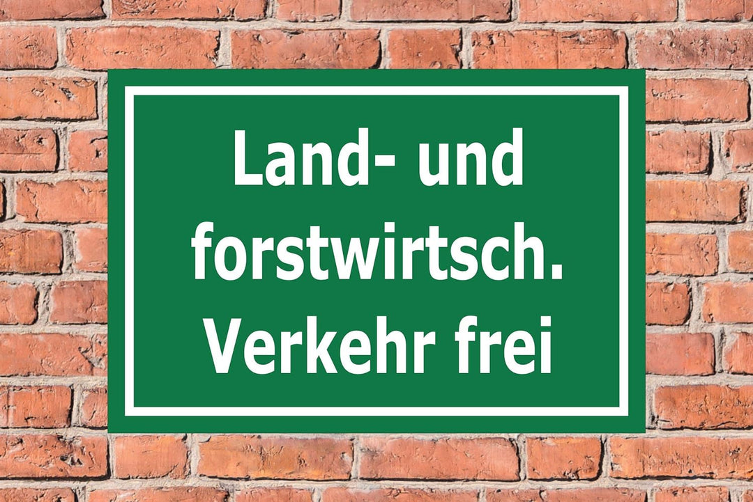 Melis Folienwerkstatt Schild Land- forstwirtsch. Verkehr - 60x40cm - Bohrlöcher - 3mm Aluverbund – 2