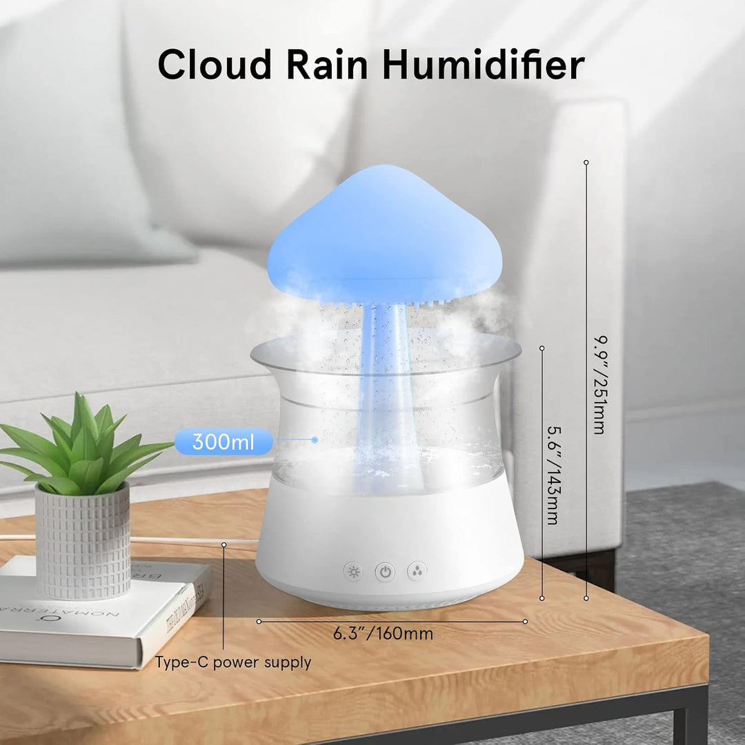 3-in-1 Rain Cloud Luftbefeuchter für Pilze, Regenwolken, Aromatherapie, Pilottherapie, mit 7 wechsel