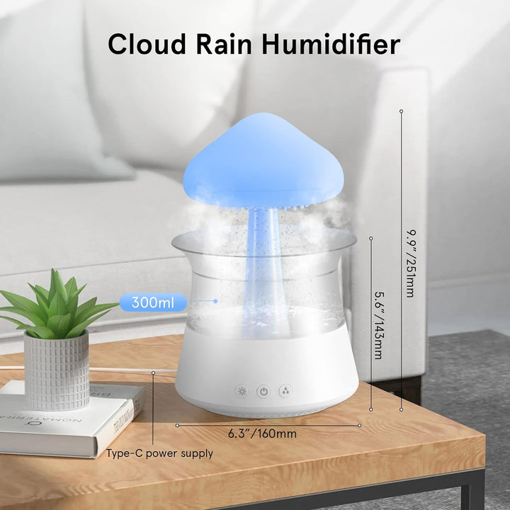 3-in-1 Rain Cloud Luftbefeuchter für Pilze, Regenwolken, Aromatherapie, Pilottherapie, mit 7 wechsel