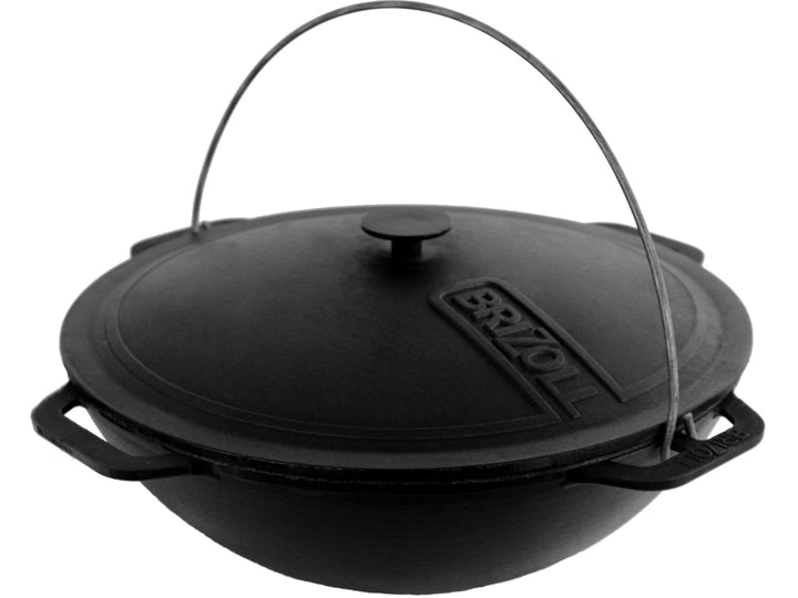 Gusseisen Usbekischer Kasan Dutch Oven Topf mit Deckel 6.3qt. (6L) Asiatischer Kessel Camping Wok Ko