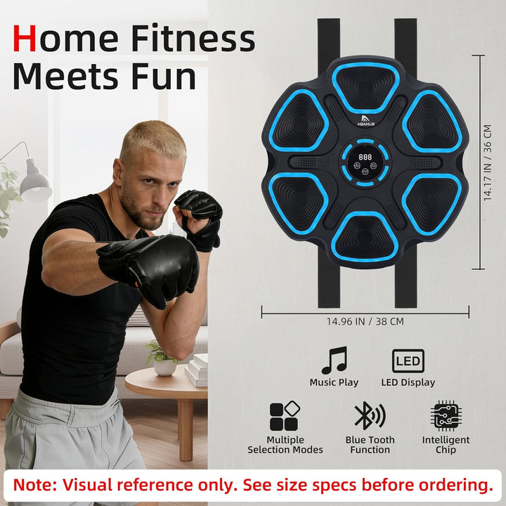 Abahub Music Boxing Machine for Adults & Kids, Home Fitness Equipment with Gloves, Wall Mounted Inte