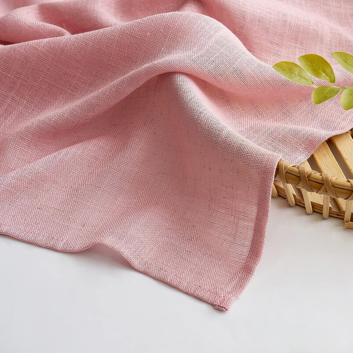 MIULEE Gardinen Vorhänge mit ösen Voile Vorhang Modern Leinenoptik Halbtransparent für Wohnzimmer Kü