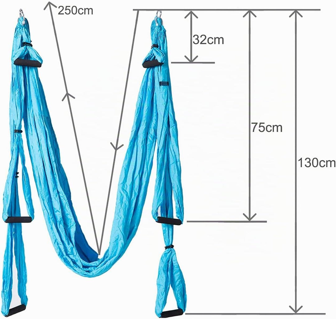 Yoga Hängematte Set Aerial,Aerial Yogatuch,Aerial Yoga Hammock Swing mit Tragetasche und Verlängerun