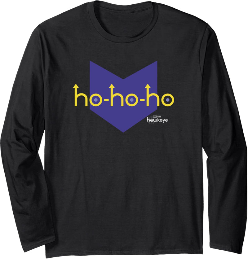 Marvel Hawkeye Weihnachten Ho Ho Ho Logo Langarmshirt