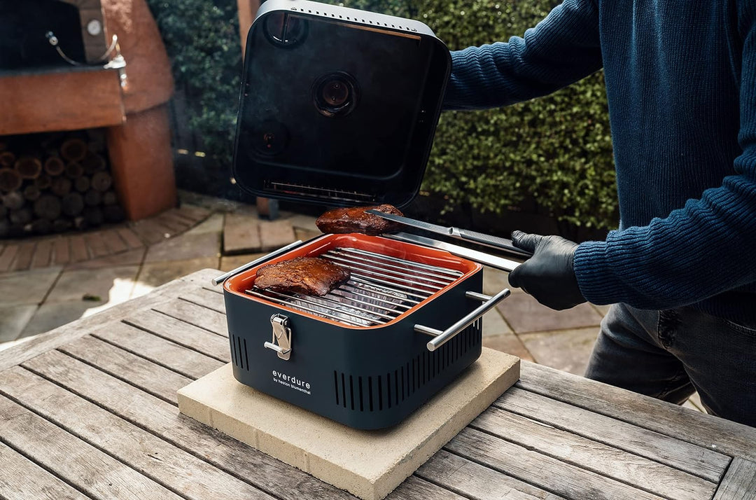 everdure by heston blumenthal Premiumpinzette mit Softgriff Grösse L I Grillpinzette aus gebürstetem