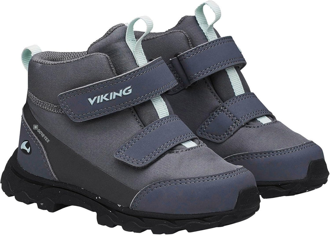Viking Unisex Kinder Ask Mid F GTX Walking Shoe 20 EU Grey Light Green, 20 EU Grey Light Green