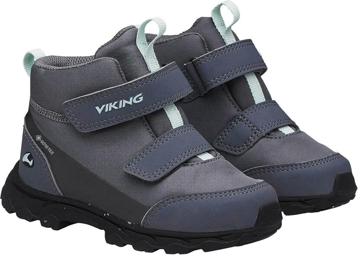 Viking Unisex Kinder Ask Mid F GTX Walking Shoe 29 EU Grey Light Green, 29 EU Grey Light Green