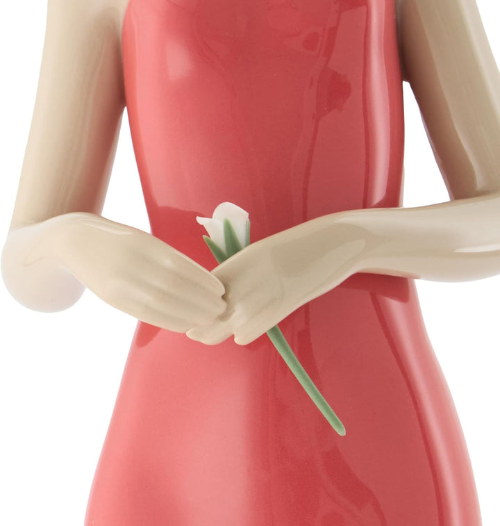 NAO Figur Die Eleganz von Einer Rose, Frau aus Porzellan Geblümt, Geblümt