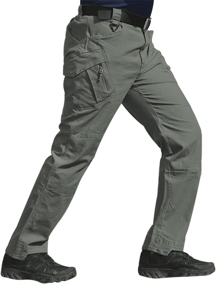 FEDTOSING Cargohose Herren Vintage Militär Tactical Hosen mit Stretch Arbeitshose Outdoor Viele Tasc
