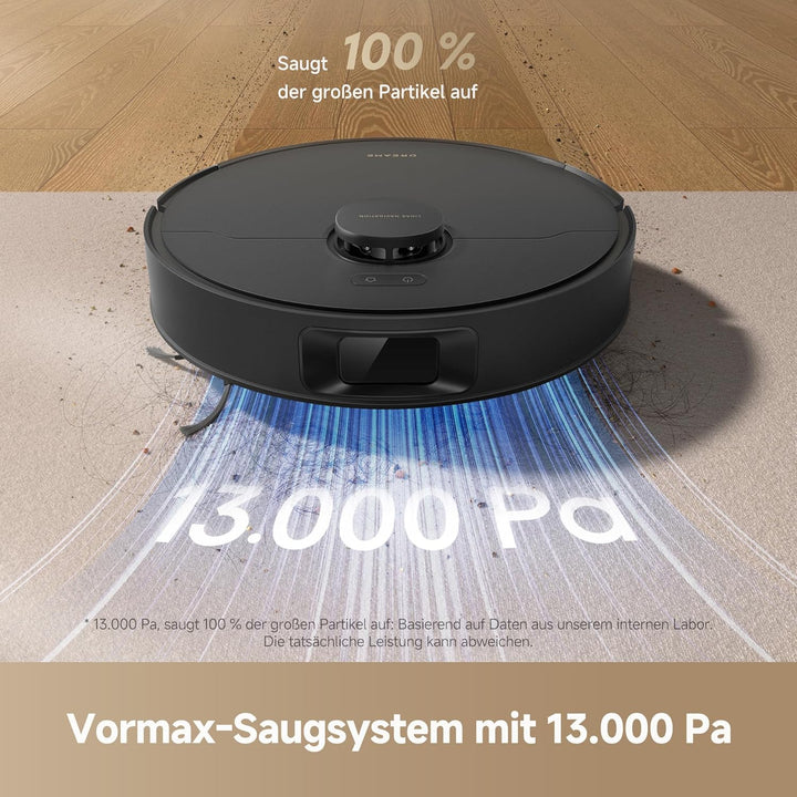 dreame D20 Saugroboter, 13.000 Pa Saugkraft, DuoBrush für Tierhaare, LDS-Navigation, 2-in-1: Staubsa