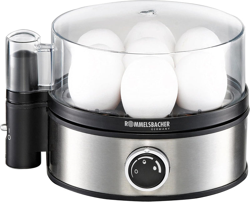 ROMMELSBACHER Eierkocher ER 400 - für 1-7 Eier, einstellbarer Härtegrad, elektronische Kochzeitüberw