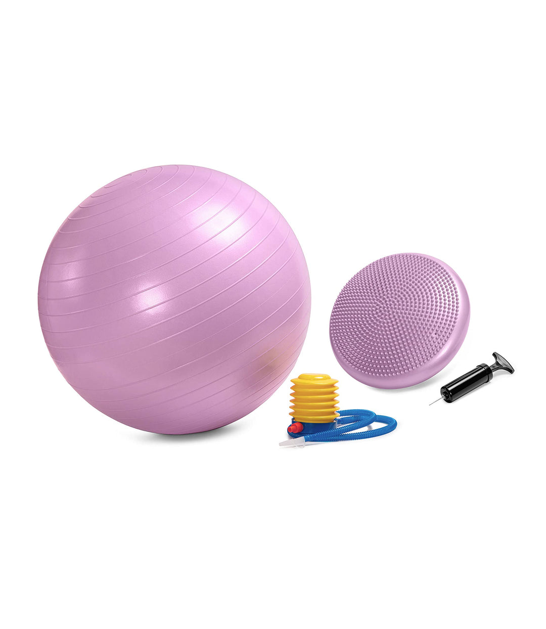 C4B Gymnastikball 65cm und Ballsitzkissen 33cm inkl. Pumpe im SET - Balance-Kissen, Sitzball, Traini