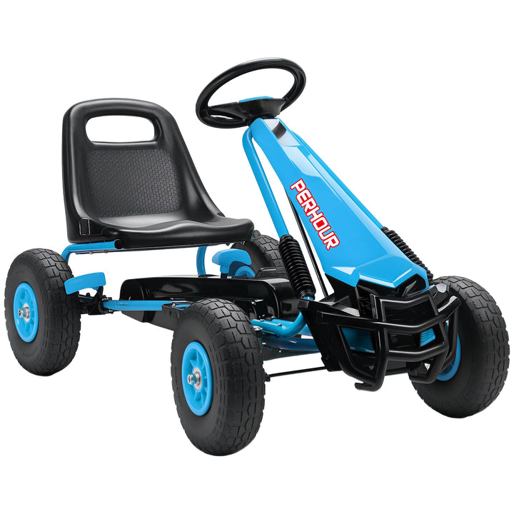 AIYAPLAY Gokart, Tretauto mit Handbremse, verstellbarem Sitz, Vor- und Rückwärtsgang, Pedalantrieb,