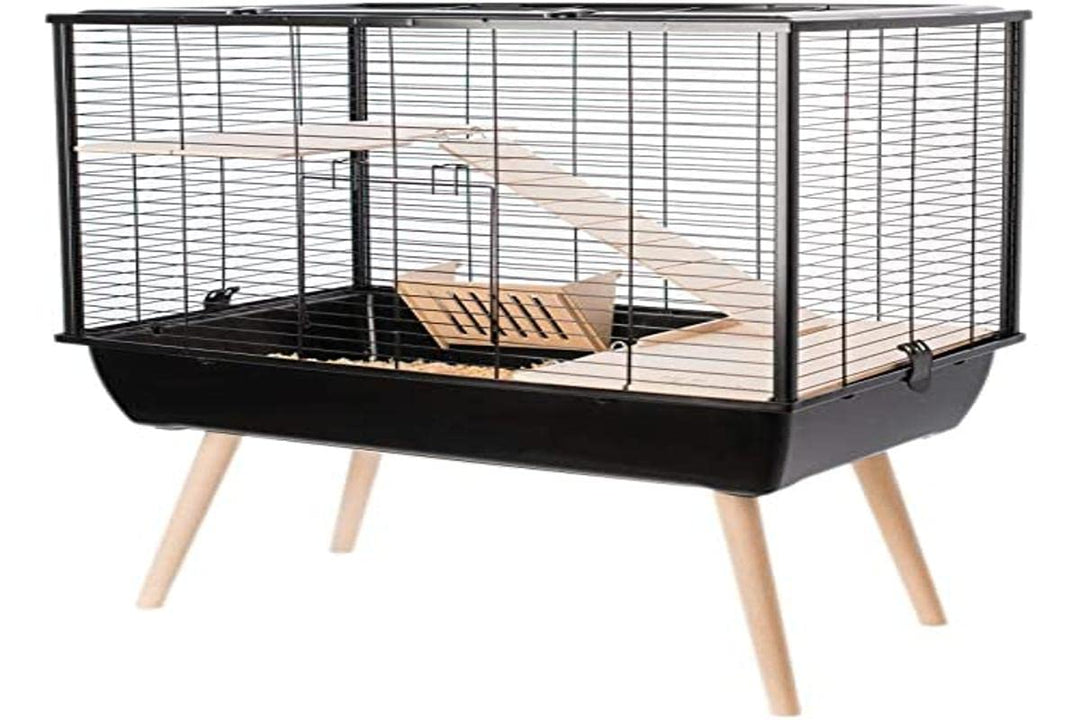 Zolux Cage Neo Muki grosse Nagetiere, L 77,5 x T 47,5 x H 87,5 cm, Schwarz, 1 Unité (Lot de 1), schw