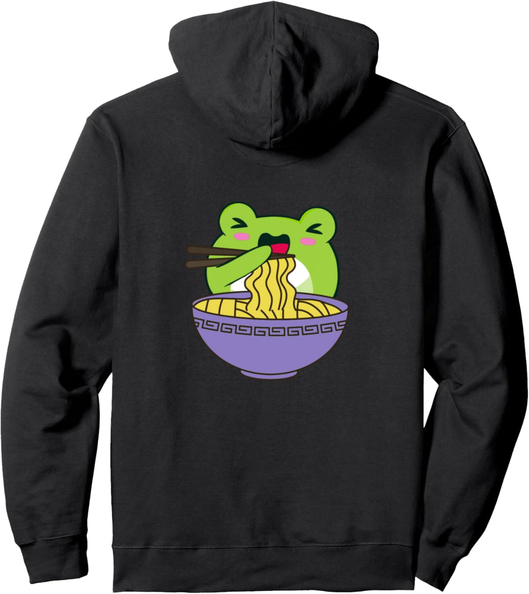Ramen Frog Kawaii Japanische Anime Niedliche Frosch Kimchi Nudeln Pullover Hoodie