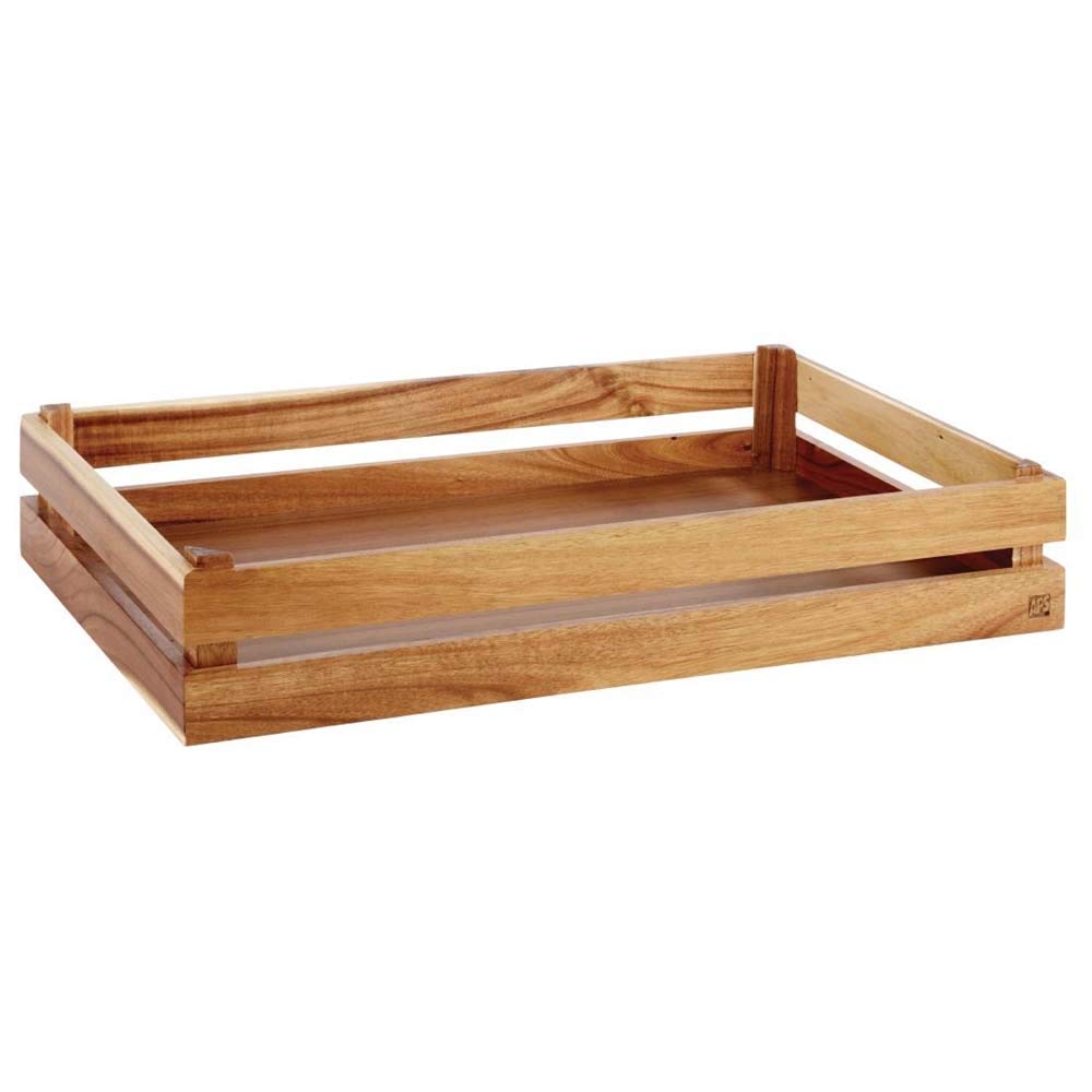 APS 11620 Holzbox -SUPERBOX-, 55,5 x 35 cm, H: 10,5 cm, Akazienholz, passend zu GN 1/1