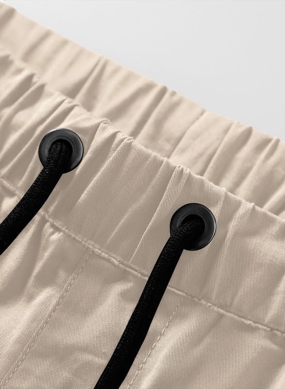 Elegancity Kurze Hosen Herren Cargo Shorts Sommer Freizeithose Kurze Elastische Taille Chino Shorts