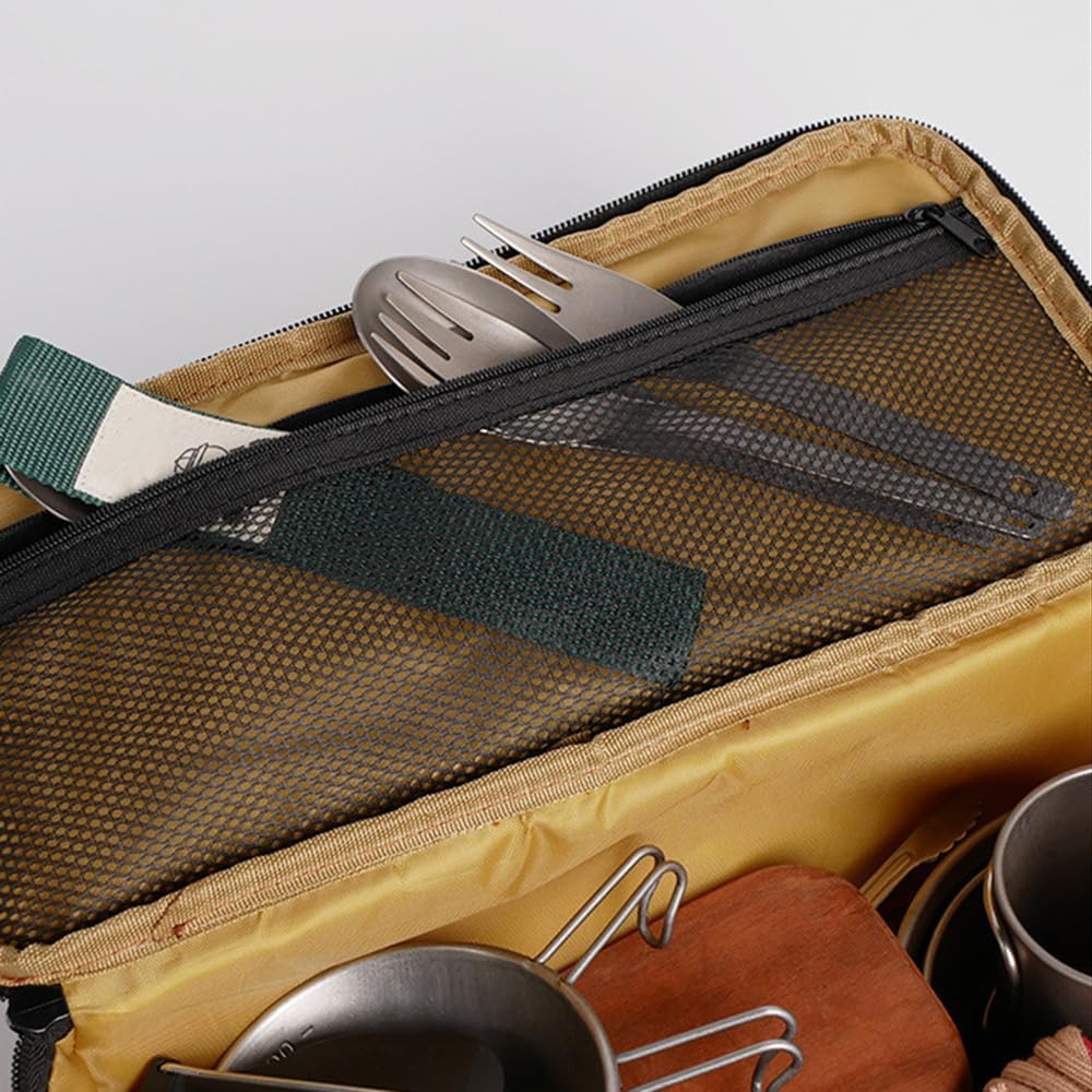 MiOYOOW Camping Küchenutensilien Organizer Tasche, Tragbare Camping Kochgeschirr Aufbewahrungstasche