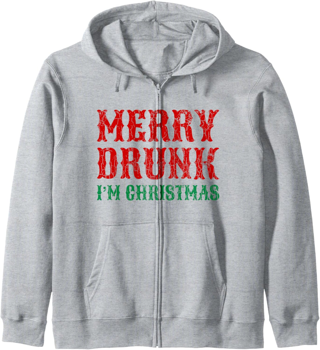 Merry Drunk I'm Christmas Lustige Xmas Santa Rentier Grafik Kapuzenjacke